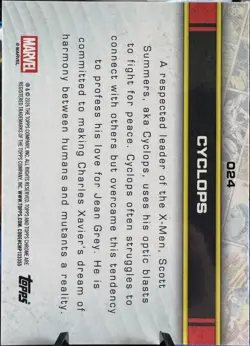 2026 Topps Chrome Marvel Comics #24 Cyclops Storm's Gold Lightning Refractor /50 - Image 2