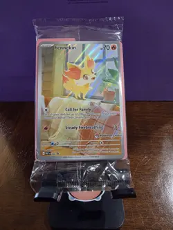 Pokemon TCG: Fennekin 080 Pokemon Center STAMPED Promo Sealed - NM Chaos Rising - Image 1