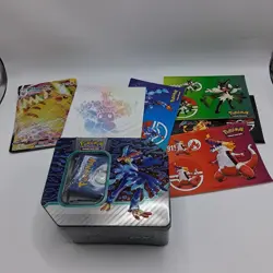 Huge Pokemon Card Lot: 500+ Cards, Binders, Sleeves, & Quaquaval ex Tin - Image 1