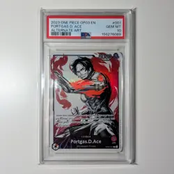Portgas.D.Ace OP03-001 L (Alt Art) One Piece Card Game TCG English NM - Image 1