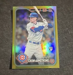 Topps 2024 series 2 gold foil Pete Crow-Armstrong Cubs Rookie #407 Baseball Card - Image 1