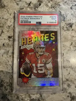 Panini 2020 Prestige Heroes Patrick Mahomes II #HE-PM Chiefs PSA 9 - Image 1