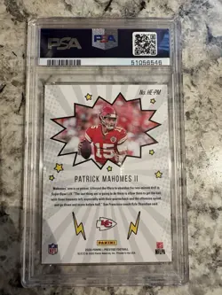 Panini 2020 Prestige Heroes Patrick Mahomes II #HE-PM Chiefs PSA 9 - Image 2