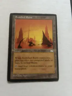 MTG HP Scorched Ruins Weatherlight Magic: The Gathering Card - Image 1