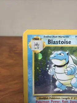 Pokemon TCG Rare Holo Blastoise 2/130 Base Set 2 WOTC 2000 Very Heavy Played - Image 2