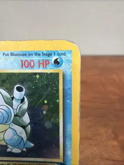 Pokemon TCG Rare Holo Blastoise 2/130 Base Set 2 WOTC 2000 Very Heavy Played - Image 3