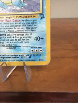 Pokemon TCG Rare Holo Blastoise 2/130 Base Set 2 WOTC 2000 Very Heavy Played - Image 4