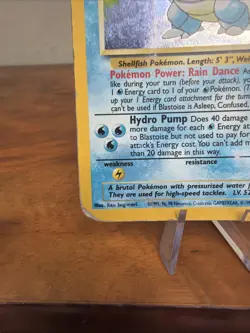 Pokemon TCG Rare Holo Blastoise 2/130 Base Set 2 WOTC 2000 Very Heavy Played - Image 5