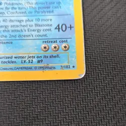 Blastoise 2/102 Shadowless Base Set Unlimited Holo Rare Pokemon TCG - Image 5