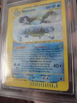 Pokemon TCG Blastoise Holo Rare 4/165 Expedition Base Set BGS Beckett PSA 8 - Image 5