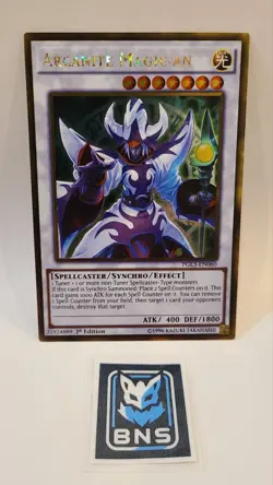 Arcanite Magician PGL3-EN060 - 1st Edition NM - Gold Rare Yugioh Card TCG - Image 1