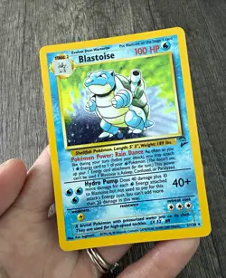 Pokemon TCG Blastoise 2/130 Base Set 2 Holo Rare English WOTC 2000 100 HP - Image 1