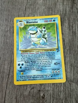 Pokemon TCG Blastoise 2/130 Base Set 2 Holo Rare English WOTC 2000 100 HP - Image 2