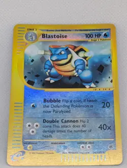 Blastoise 036/165 Expedition Base Set Reverse Holo Rare Pokemon TCG Nintendo LP - Image 3