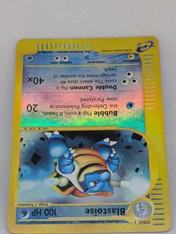 Blastoise 036/165 Expedition Base Set Reverse Holo Rare Pokemon TCG Nintendo LP - Image 4