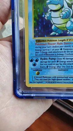 1999 Blastoise #2 Shadowless Base Set Holo Rare CGC 7 Pokemon TCG - Image 4