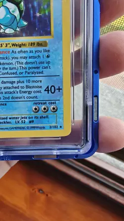 1999 Blastoise #2 Shadowless Base Set Holo Rare CGC 7 Pokemon TCG - Image 5