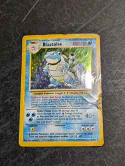 Blastoise Holo Rare Card 002/102 Base Set Unlimited HP Pokemon TCG Vintage - Image 1