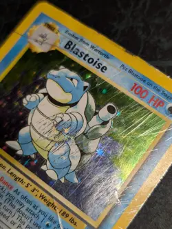 Blastoise Holo Rare Card 002/102 Base Set Unlimited HP Pokemon TCG Vintage - Image 5