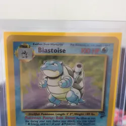 Pokemon TCG Blastoise 002/130 Base Set 2 Holo Rare English 1999 - Image 3