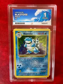 Pokemon TCG Blastoise 2/102 Base Set Holo Vintage 1999 WOTC Ace 1 - Image 1