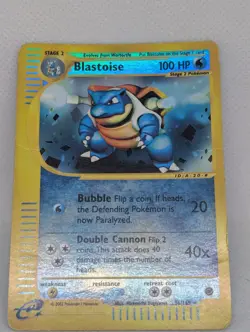 Blastoise 036/165 Expedition Base Set Reverse Holo Rare Pokemon TCG Nintendo MP - Image 3