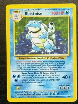 Blastoise Base Set 2/102 Holo Vintage 1999 Never Played Pokemon TCG - Image 1
