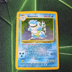 Pokemon TCG Blastoise Holo Card Base Set 2/102 - Image 2