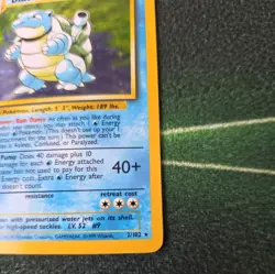 Pokemon TCG Blastoise Holo Card Base Set 2/102 - Image 5