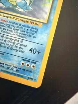 Pokemon TCG Blastoise Holo Rare Card Base Set 2/102 - MP/LP - Image 4