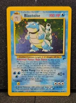 Pokemon Tcg Base Set Two Blastoise Holo With Nice Swirl! (MP See Pics) - Image 1