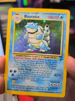 Pokemon Tcg Base Set Two Blastoise Holo With Nice Swirl! (MP See Pics) - Image 3