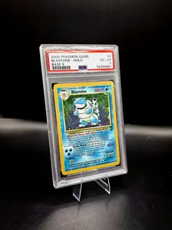 📈🌀 PSA Graded 4 Holo Swirl 🌀📈 Blastoise Base Set 2 2000 Pokemon TCG Card - Image 1
