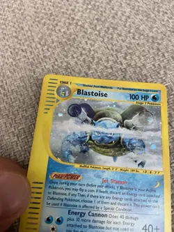 Pokemon TCG Blastoise Holo Card Expedition Base Set 4/165 - Image 3