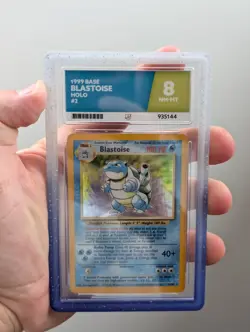 Pokemon TCG 1999 Base Set Unlimited-Blastoise Holo 2/102- ACE 8 with Gaurd - Image 2