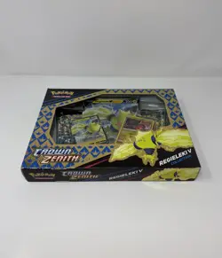 Pokemon TCG Sword & Shield Crown Zenith Regieleki V Collection Sealed Box - Image 5