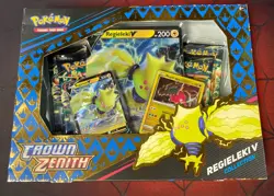 Pokemon TCG Crown Zenith Regieleki V Collection Box 820650851834 - Image 1