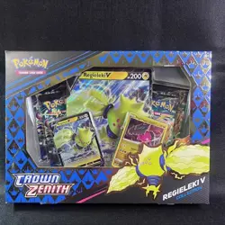 Pokemon TCG Crown Zenith Regieleki V Collection Box Sealed 4 Packs Promo - Image 1