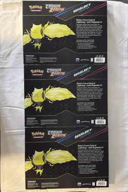 6 x Pokemon TCG Crown Zenith Regidrago V & Regieleki V Collection Box New Sealed - Image 4