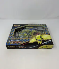 Pokemon TCG Sword & Shield Crown Zenith Regieleki V Collection Sealed Box - Image 5