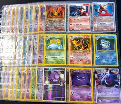 Lot of 90 ALL HOLO Vintage Pokemon Card Binder Collection - Image 1