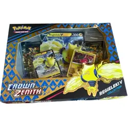 Pokemon TCG Crown Zenith Regieleki v Collection Box New Sealed - Image 1