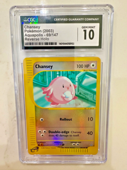 (POP 31) Chansey Pokemon (2003) Aquapolis 69/147 CGC 10 GEM MINT Card - Image 1