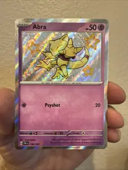 Abra 148/091 Shiny Rare Holo, Paldean Fates, Gold Star, Pokemon TCG, NM - Image 1