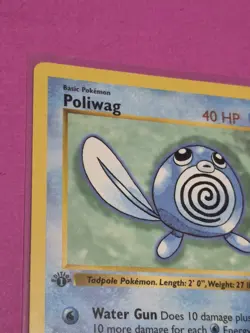 Pokemon Cards Base Set 1st Edition Shadowless Poliwag 59/102 NM - Image 2