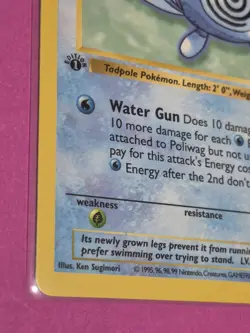 Pokemon Cards Base Set 1st Edition Shadowless Poliwag 59/102 NM - Image 4