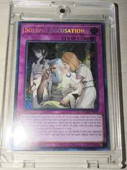 Yugioh Solemn Accusation BLZD-EN079 Starlight Rare 1st Edition Near Mint - Image 1