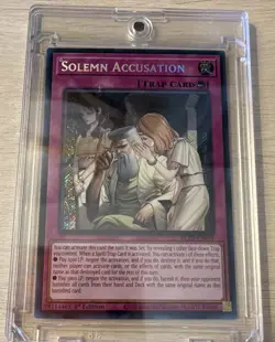 Yugioh Solemn Accusation BLZD-EN079 Starlight Rare 1st Edition Near Mint - Image 2