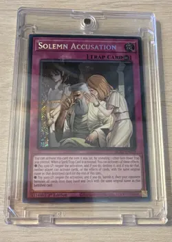 Yugioh Solemn Accusation BLZD-EN079 Starlight Rare 1st Edition Near Mint - Image 3