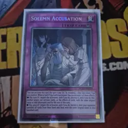 YUGIOH SOLEMN ACCUSATION STARLIGHT RARE NEAR MINT BLZD-EN079 - Image 1
